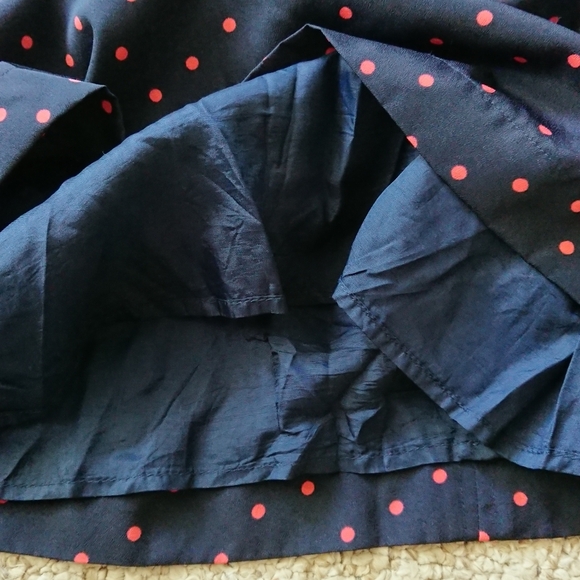 J. CREW Navy Blue & Pink Polka Dot Dress Size 6 - Picture 10 of 11